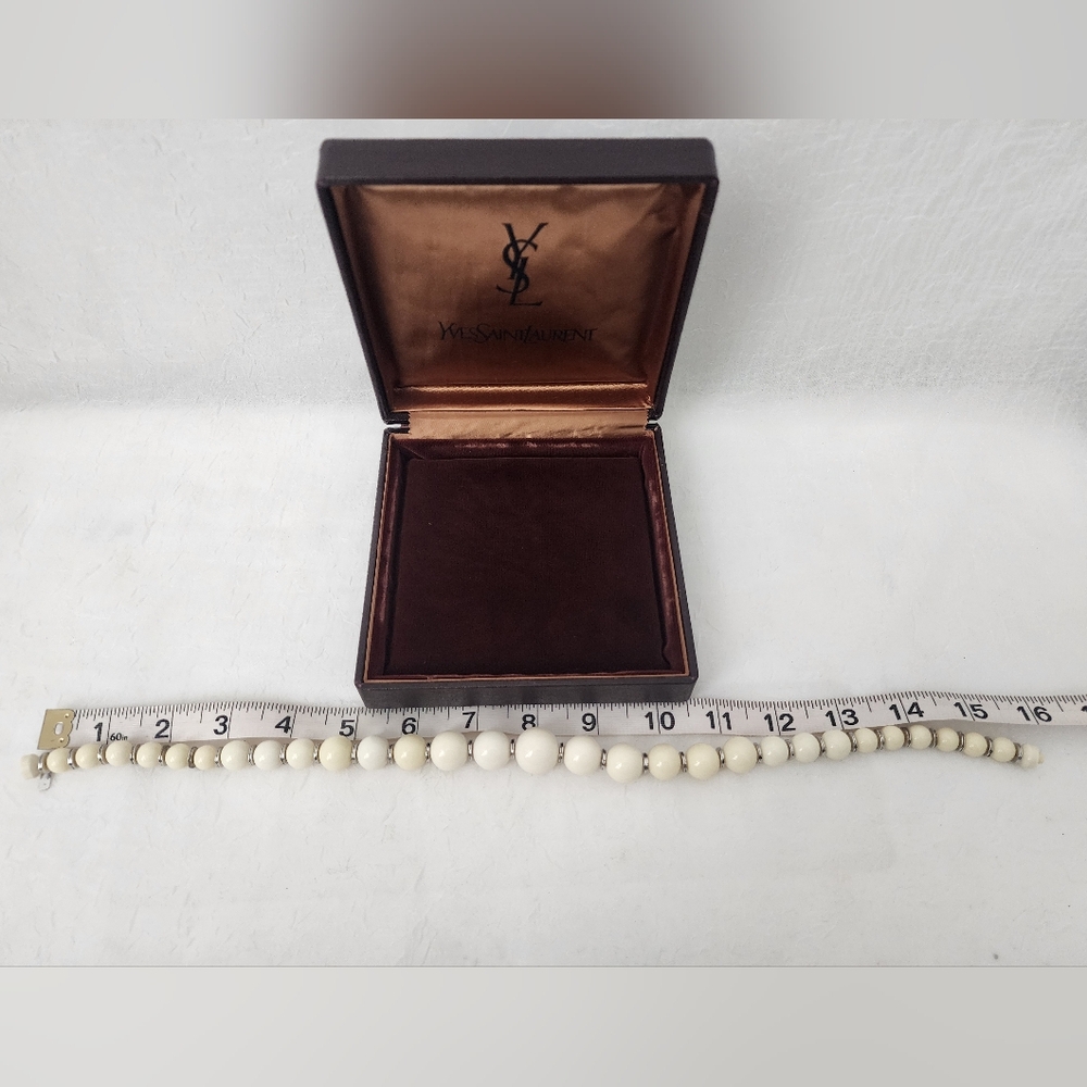 Auth YSL Yves Saint Laurent Classic Retro Short Necklace - Picture 7 of 7